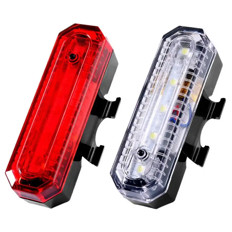 

Rechargeable LED Mountain Bike Tail Light Taillight MTB Night Riding Safety Warning Bicycle Front Rear Flash Light Bicycle Lamp