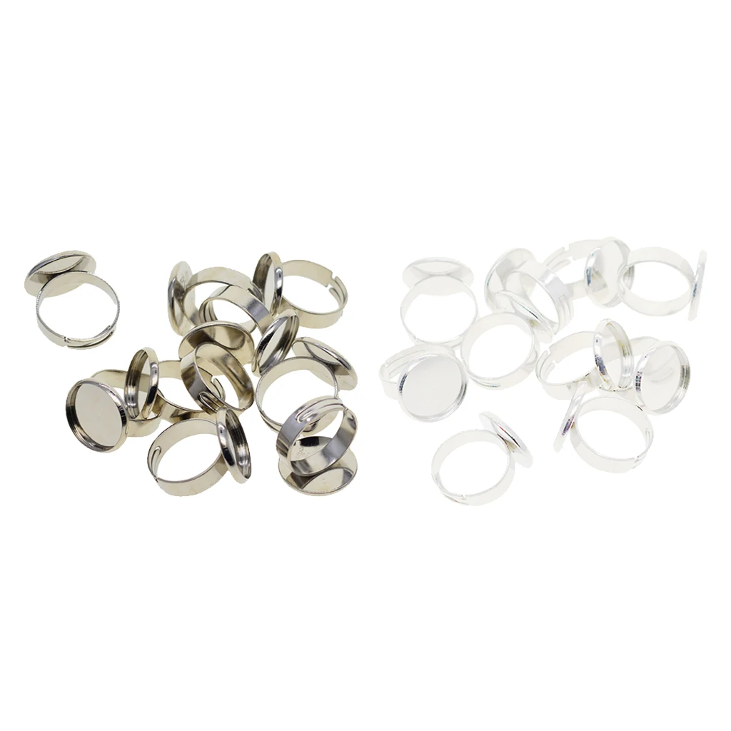 

10X Solid Brass Bases Setting Diy Bezel Blanks For 16mm Cabochon Beads