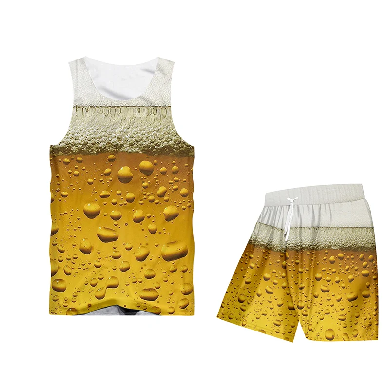 Костюм мужской с футболкой и шортами крутая модная 3D майка в стиле хип-хоп