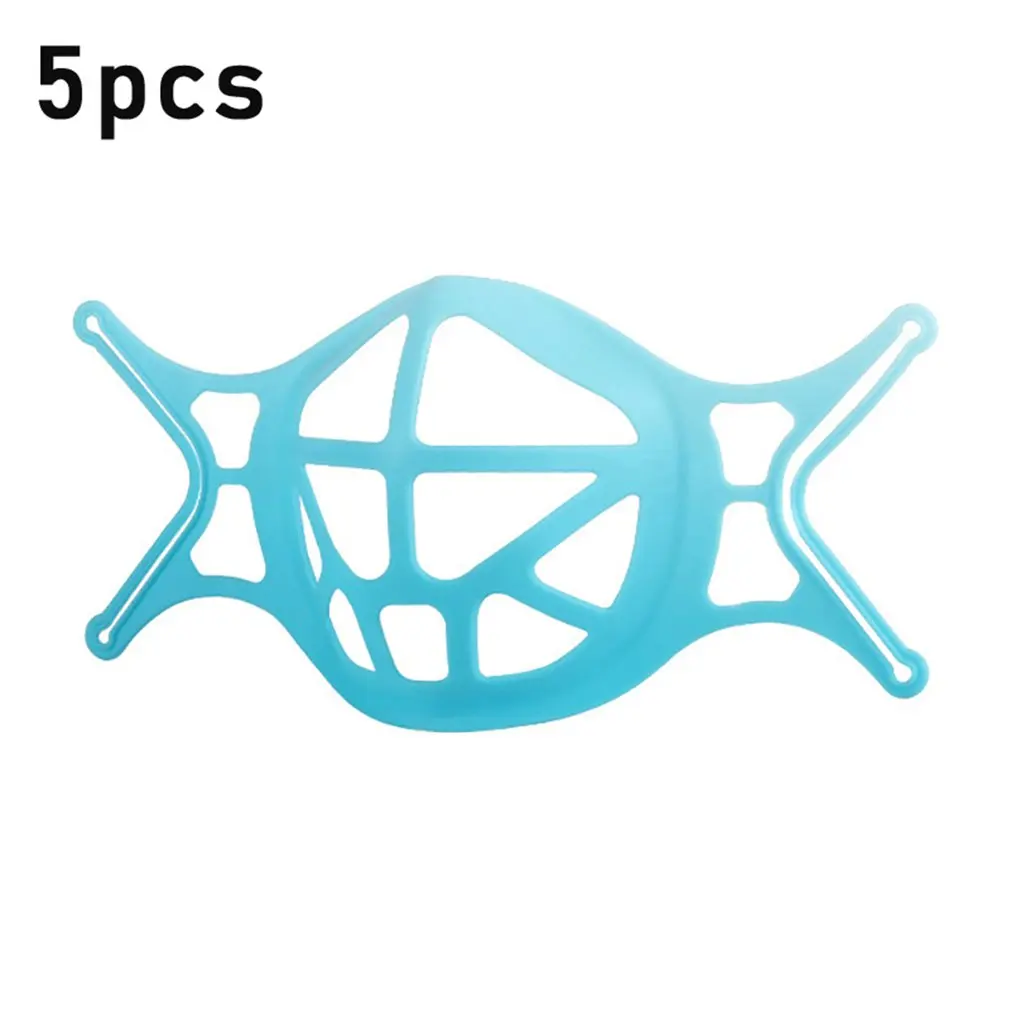 

5 Pcs Breathable 3d Silicone Face Masks Filters Holder Silicone Mask Inner Pad Auxiliary Cushion Support For Home Supplies