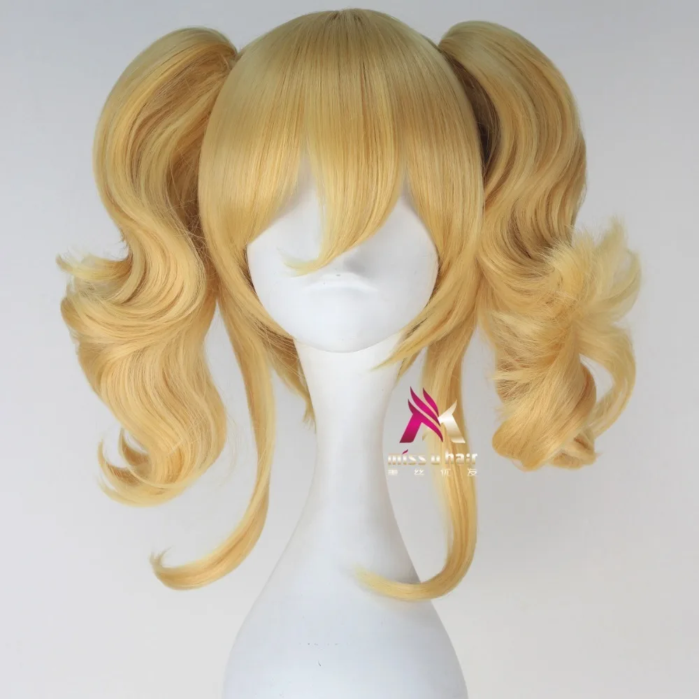 Новый парик для косплея с капюшоном девушек из аниме Warship желтые короткие волосы