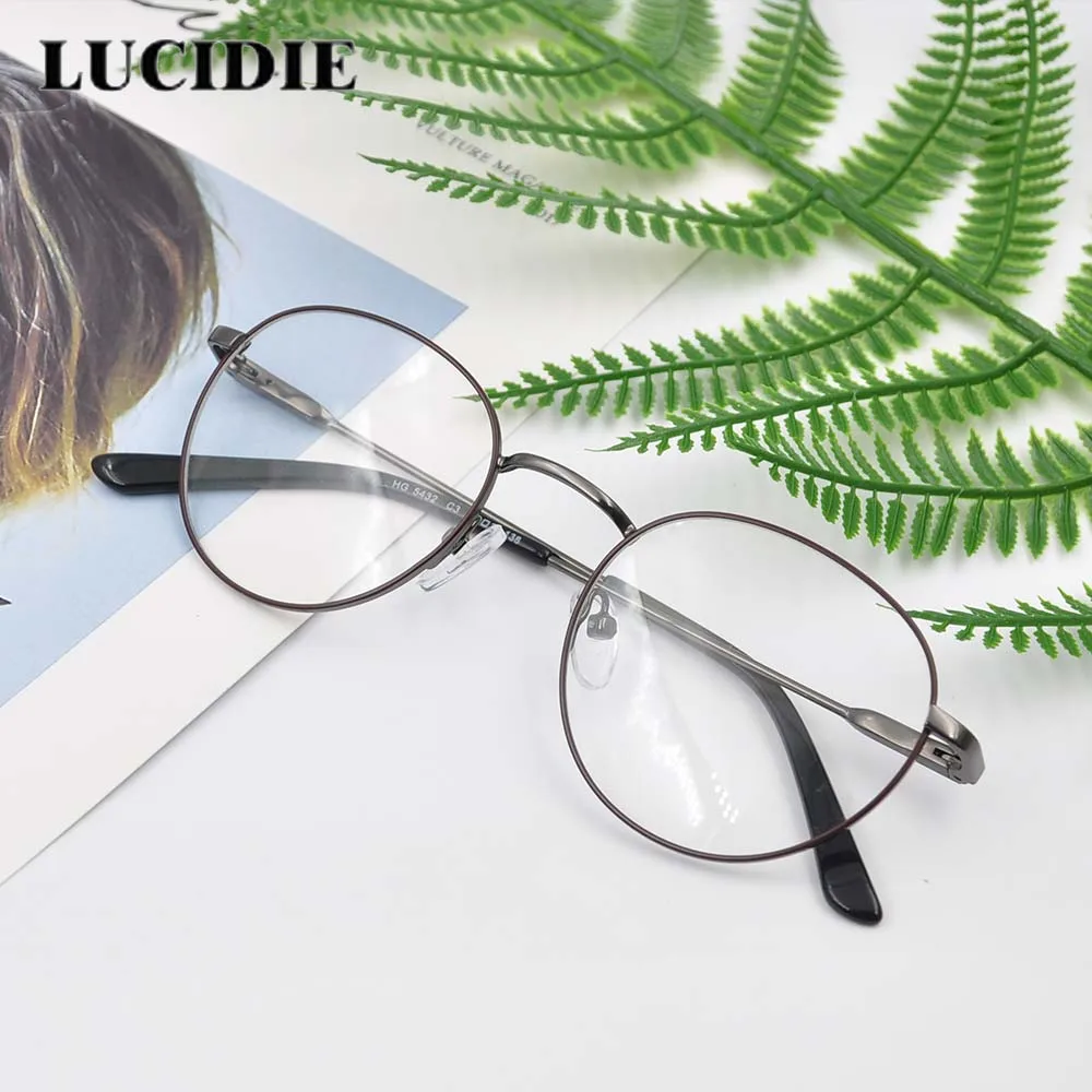 Мужские и женские очки Lucide винтажные оправы из нержавеющей стали круглые