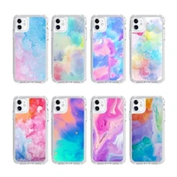 fashion watercolor pattern phone case soft tpu transparent cover four corner anti fall protective shell for iphone 11 12 13 pro