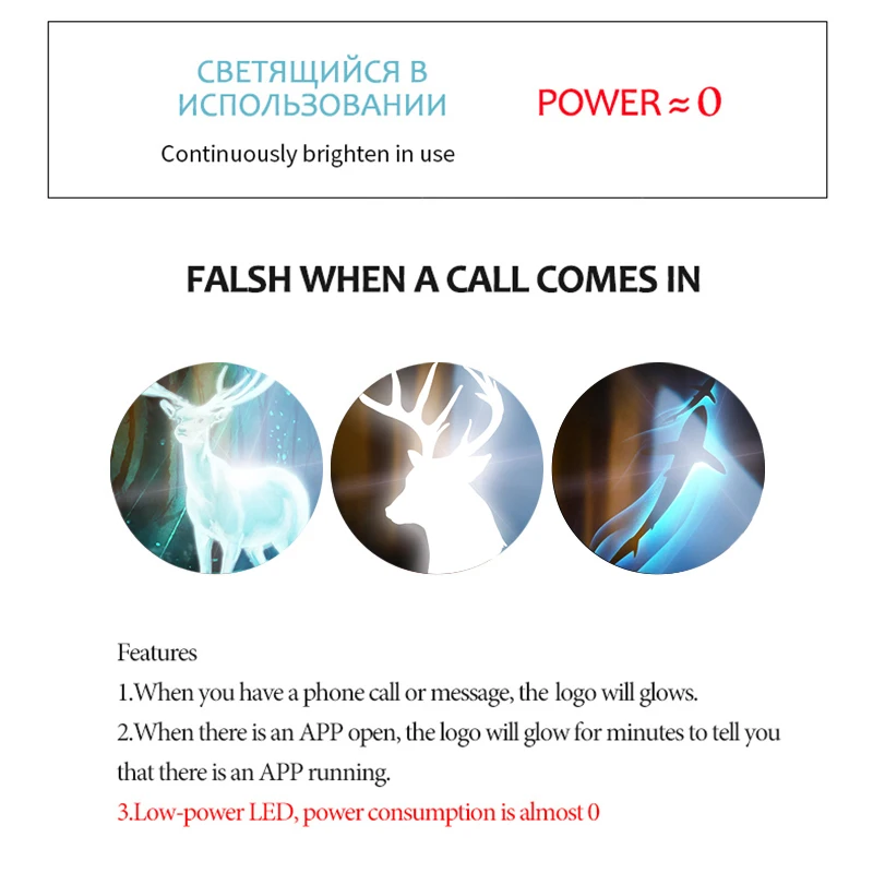 Умный чехол со светодиодной подсветкой для телефона iPhone 7 8 Plus чехлы задняя крышка