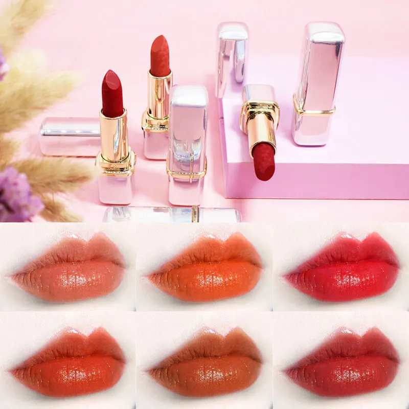 

Бархатная текстура Увлажняющая помада долговечная Водонепроницаемая косметика для красоты MPwell