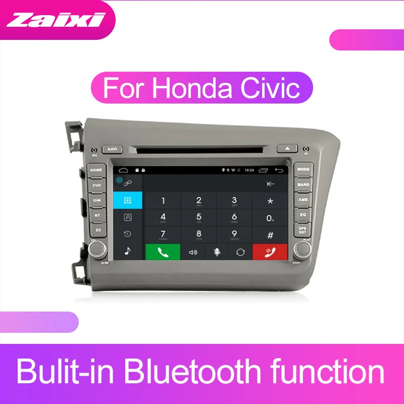 ZaiXi 2 DIN Android Сенсорный экран для Honda Civic 2012 ~ 2015 автомобильный мультимедийный плеер