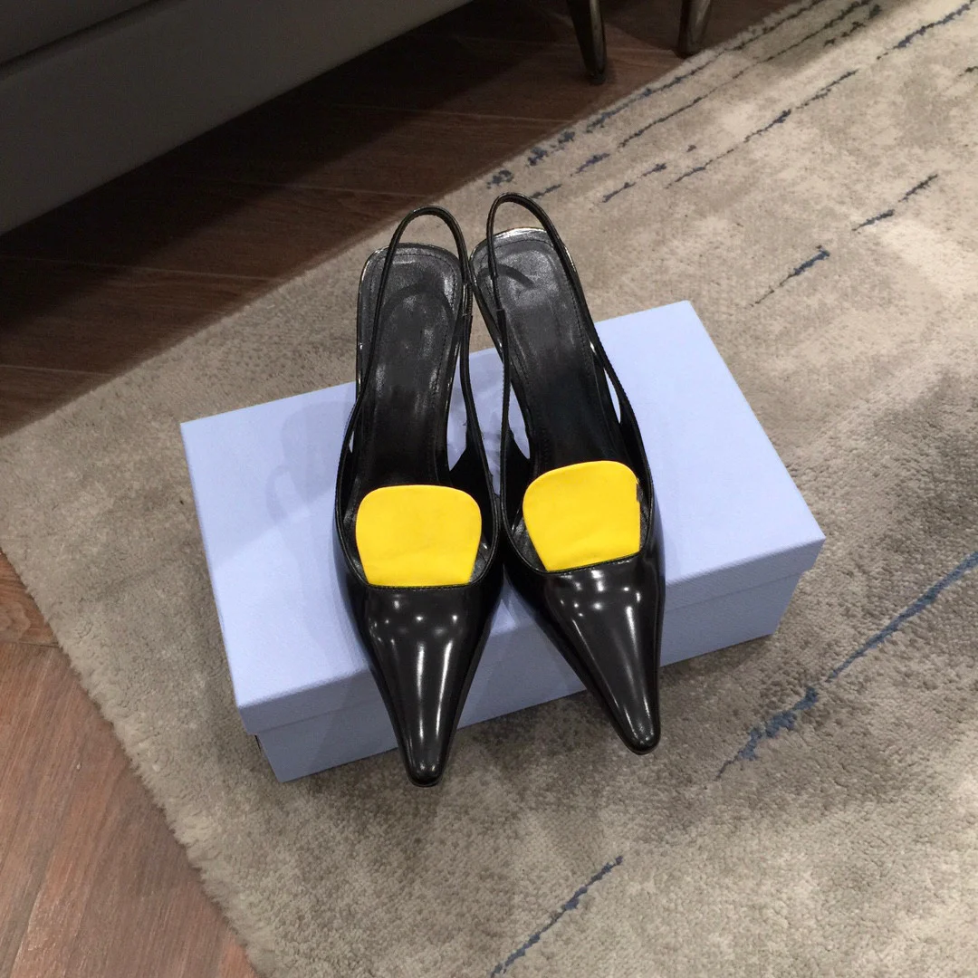 

2021 summer new versatile leather hollow black high-heeled shoes with thin heels fashion sexy head sandal women Genuine leather