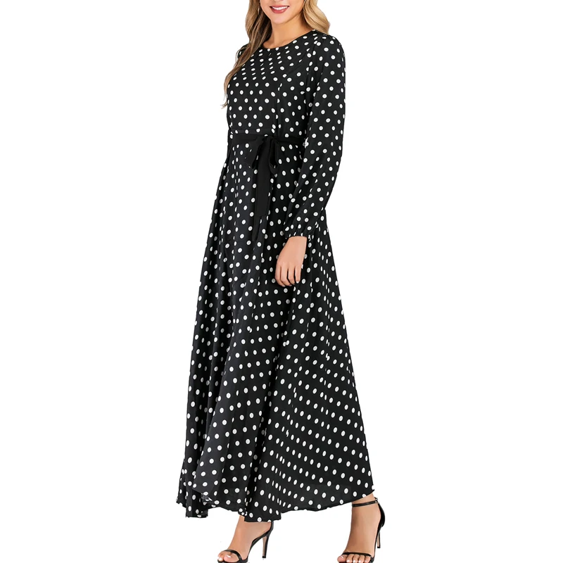 MISSJOY/элегантные женские платья abaya Dots 2019 Новые мусульманские Турецкая