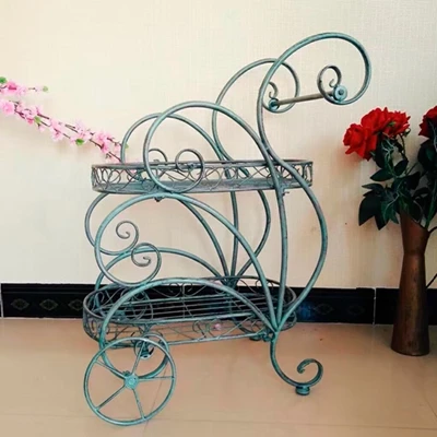 Antique Flower stand Американская кантри антикварная Цветочная подставка ретро Цветочная полка железная многослойная стойка подставка-держатель для товаров для помещений Открытый Патио Сад - Цвет: Antique Flower stand