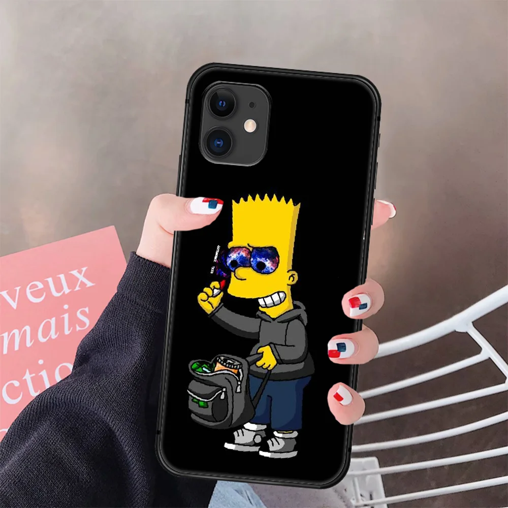 

Cute Funny Homer J Simpson Phone Case Cover Hull For IPhone 5 5s se 2 6 6s 7 8 12 Mini Plus X XS XR 11 PRO MAX black Cover