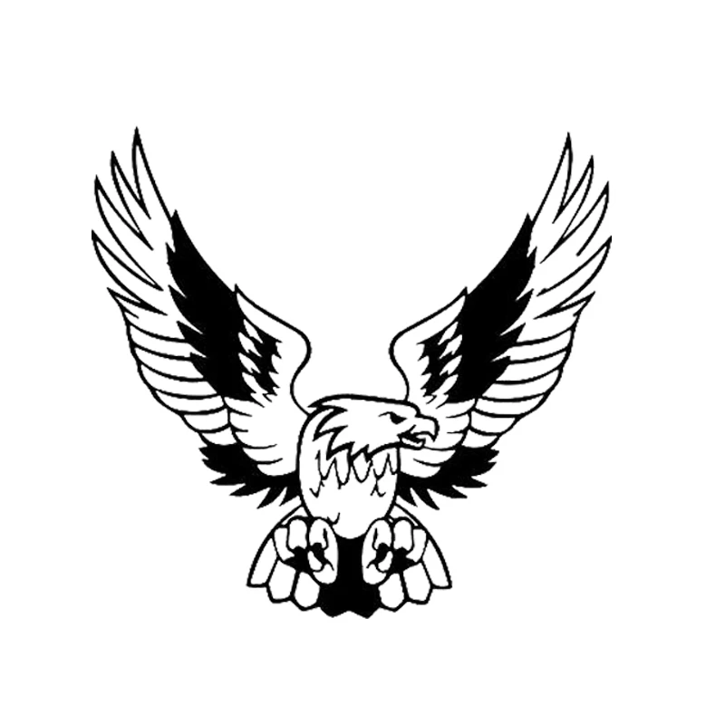 Черная/серебряная Автомобильная наклейка модный Орел на автомобиле виниловые