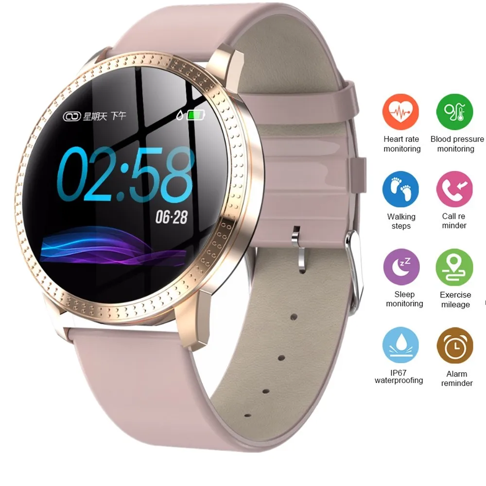 Женские Смарт-часы для фитнеса женщин бега Reloj монитор сердечного ритма Bluetooth