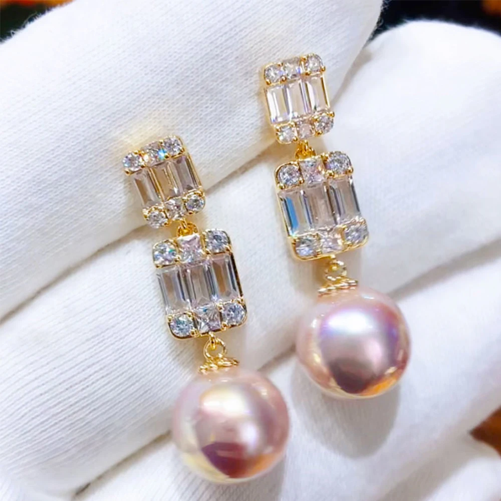 

Kellybola Fashion Luxury High Quality Geometric Zircon Crystal Pendant Earrings Women's Wedding Party Daily Anniversary Jewelry
