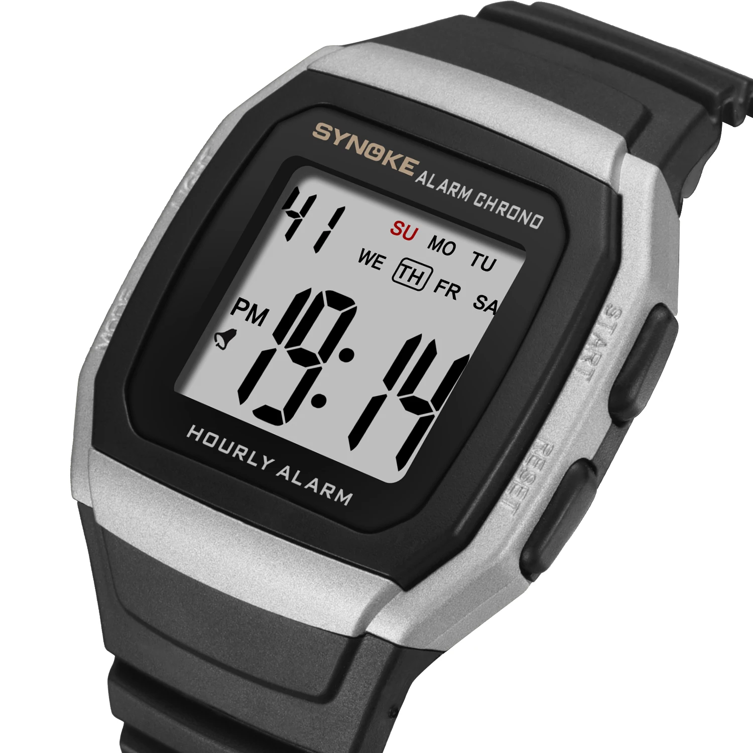 SYNOKE orologio digitale da uomo Sport pedometro orologio impermeabile 30M moda conto alla rovescia