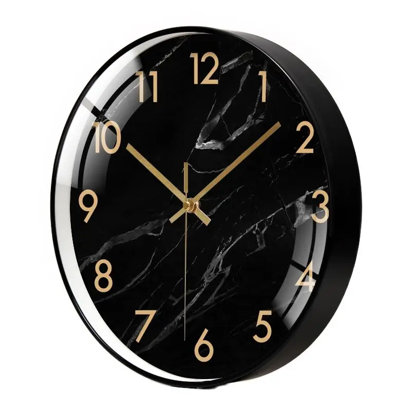 

Large Wall Clock Silent Watches Nordic Modern Clocks Wall Home Decor Creative Gold Kitchen Watch Marble Pattern Gift