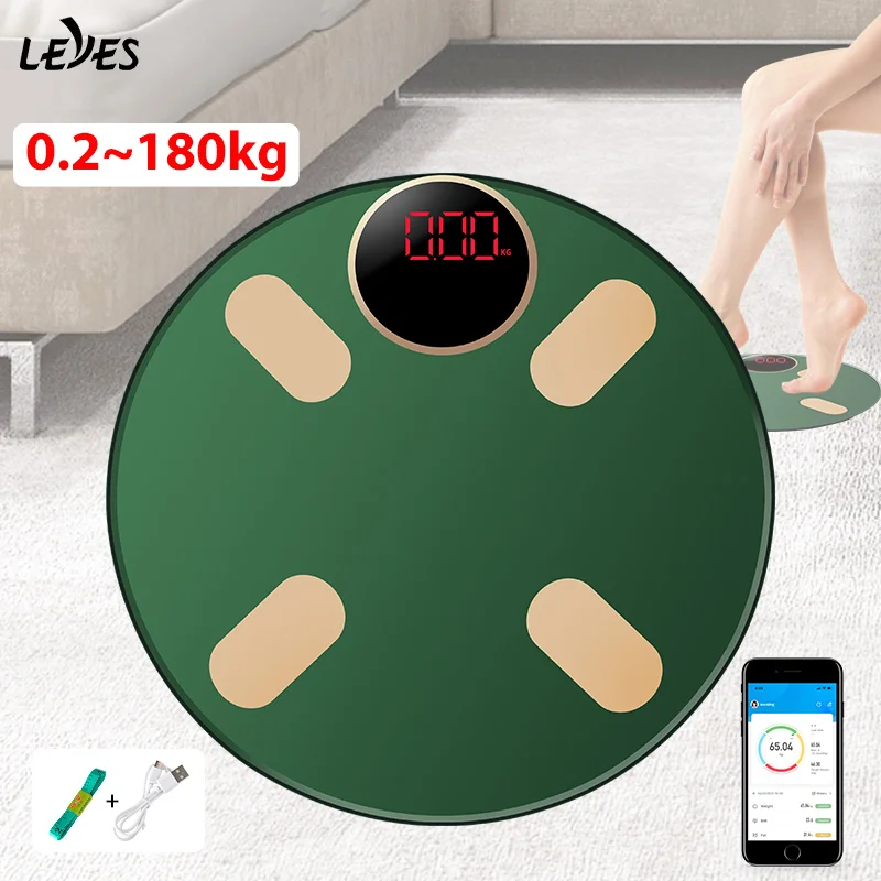 

Weighing Scale Electronic Bathroom Scales Bluetooth for Smartphone Digital Body Fat Weight Balance Bathroom-scale Floor 180kg