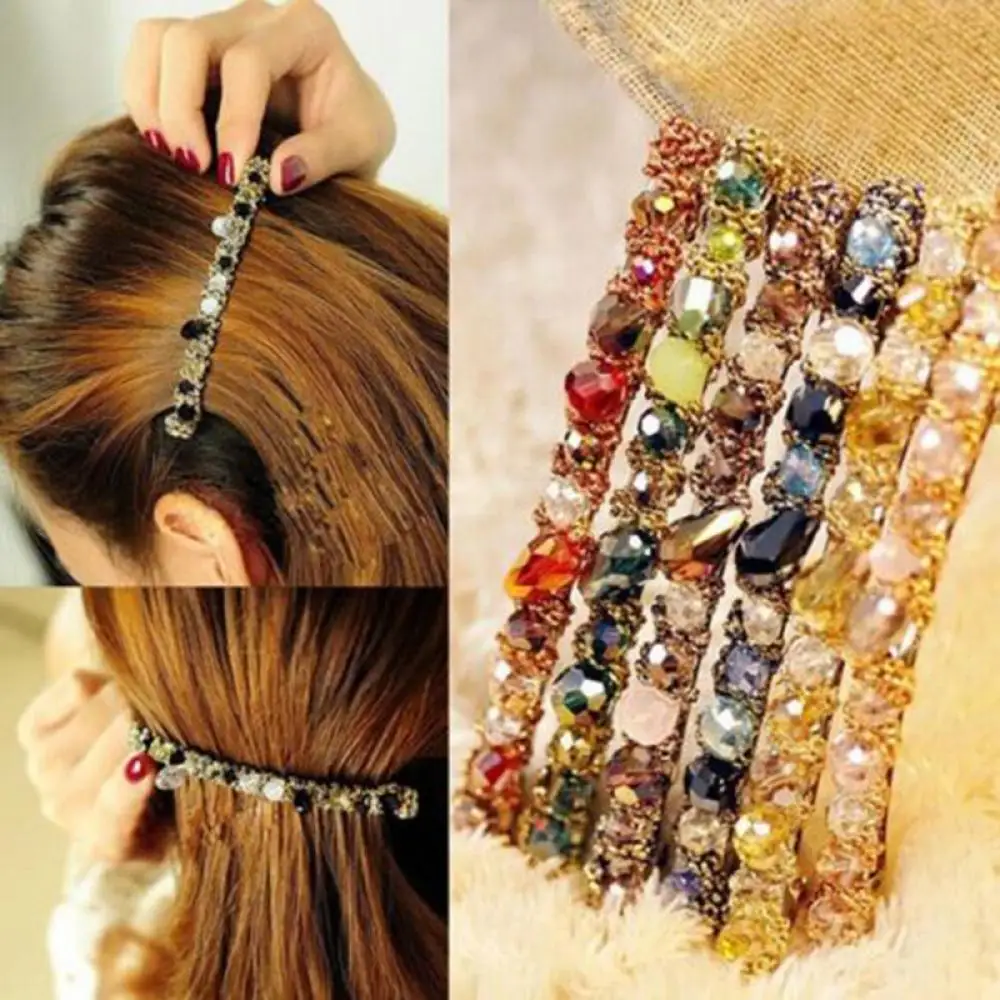 Hot Sale 1Pcs Delicate Crystal Hair Clips 3 Colors Optional Alloy Barrettes For Women Girls Stylish Styling Accessories | Красота и