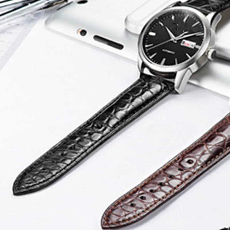 Real Alligator Watch Strap Genuine Leather Watch Bands For Men Or Women Watch Accessories 12 - 24mm