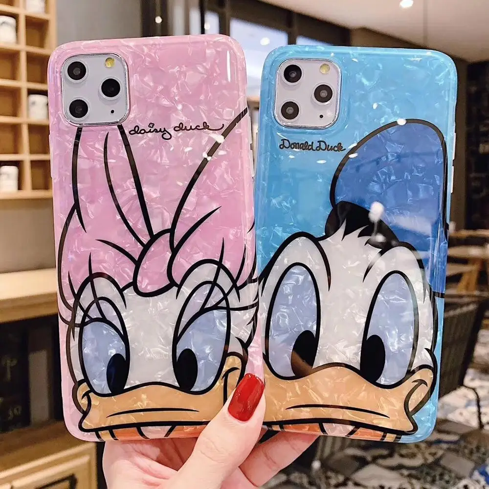 Силиконовый чехол для iphone 11pro XS MAX XR 6s 7 8 Plus funda donald duck diamond apple iphone 11pro Max чехол