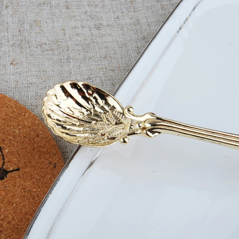 

6pcs Retro Coffee Spoon Stainless Steel Yogurts Watermelon Spoon for Dessert Shop Table Decoration Kitchen Tableware FU