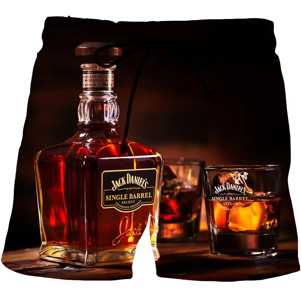 

2021 summer new men's beach pants 3D fast drying comfortable sports shorts whisky high quality beach shorts swimming shorts