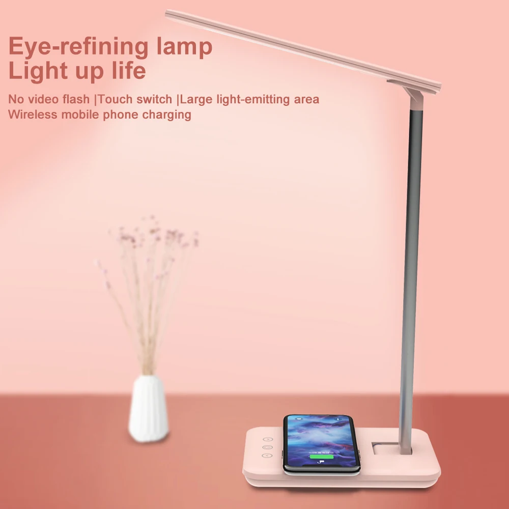 

LED Desktop Lamp Light Bright Charging Foldable Reading Lamp Dimmable Touch Eye Protection Book Lamp Bedroom Desktop Decoration