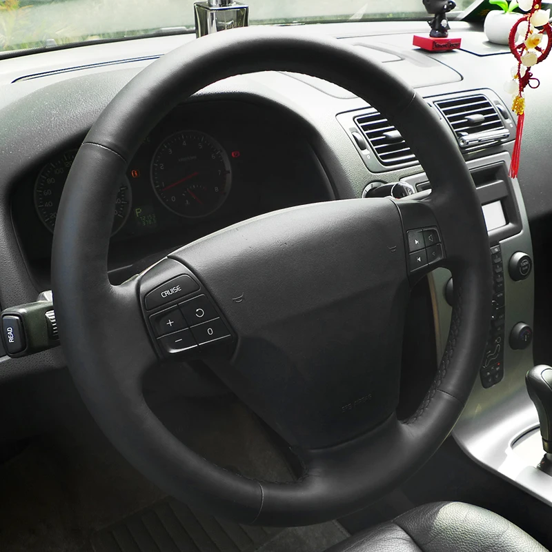 Оплетка на руль для Volvo S40 2006 2012 V50 2005 2011 кожаный чехол автомобильные аксессуары