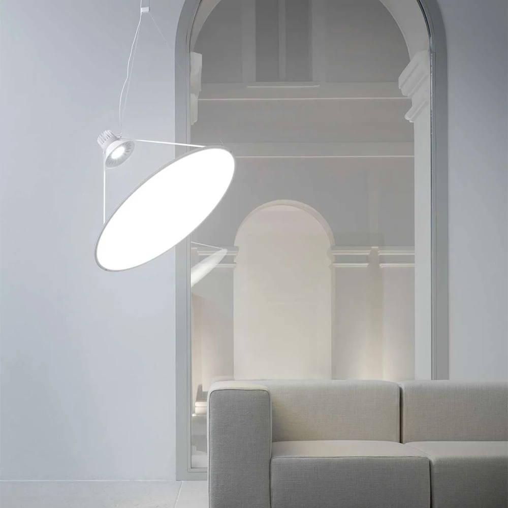 

Nordic Acrylic Round Amisol Pendant Lights Minimalist Living Room Dining Bedroom Suspension Luminaire Design Lighting Fixture