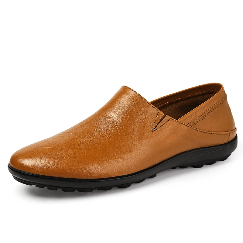 Новые мужские повседневные туфли из натуральной кожи летние лоферы Мокасины