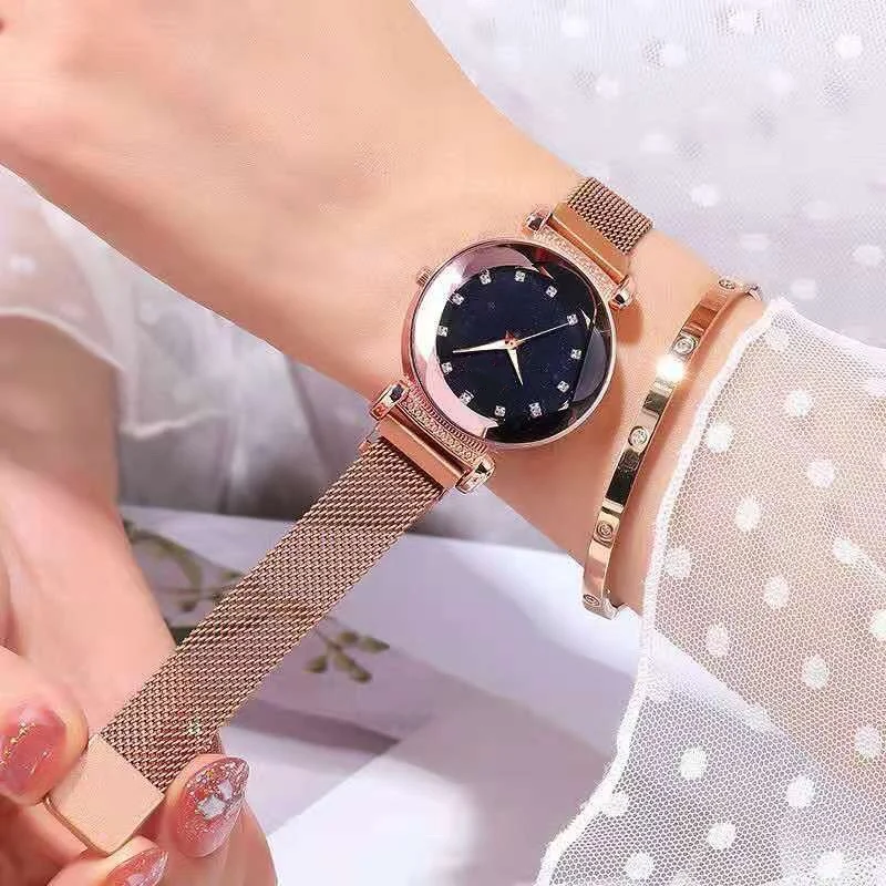 

Ladies Magnetic Starry SHS Clock Luxury Women Watches Fashion Diamond Female Quartz Wristwatches Relogio Feminino Zegarek Damski