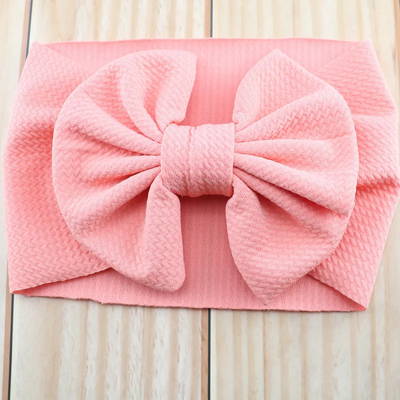 5-Pink Детские аксессуары для волос бандо Bebe Fille повязка на голову для маленьких девочек головной убор, детский тюрбан банты с короной и диадема на голову для малышей - Цвет: 5-Pink