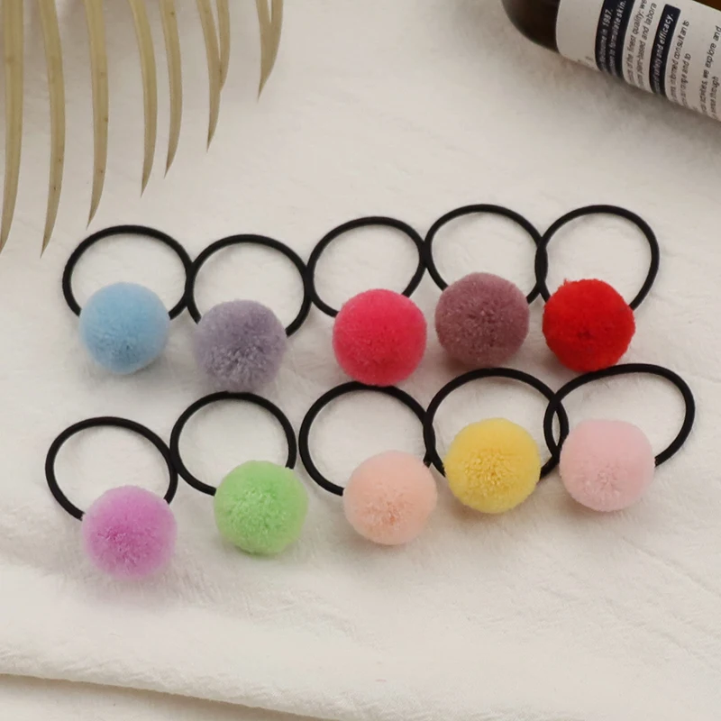 10 шт./лот Симпатичные шарики эластичные резинки повязки для волос модные детские