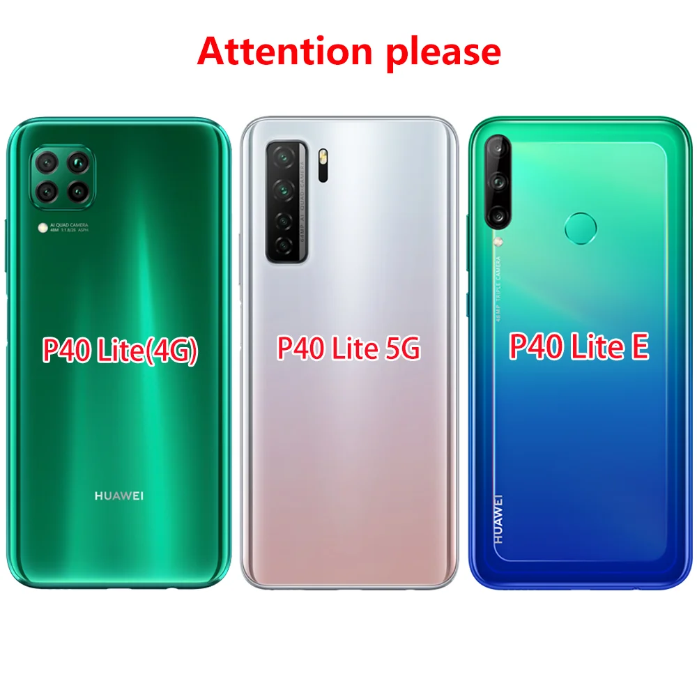 case For Huawei P40 Lite 4G 5G Soft TPU Silicon Phone Cover For Huawei P40 Lite E P40Lite Bumper Coque Skin shockproof black