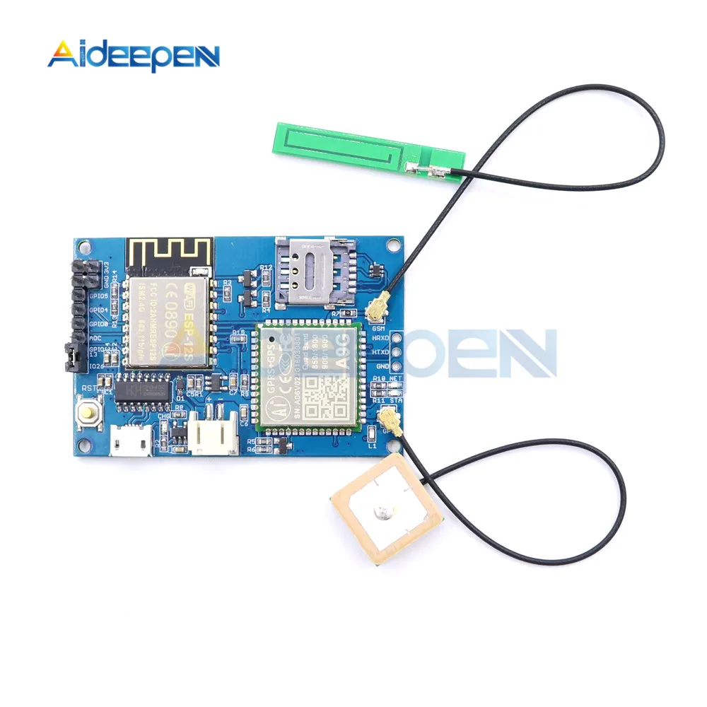 ESP8266 ESP 12S A9G GSM GPRS + gps IOT Node V1.0 модуль макетная плата все в одном антенна Wi Fi сотовая