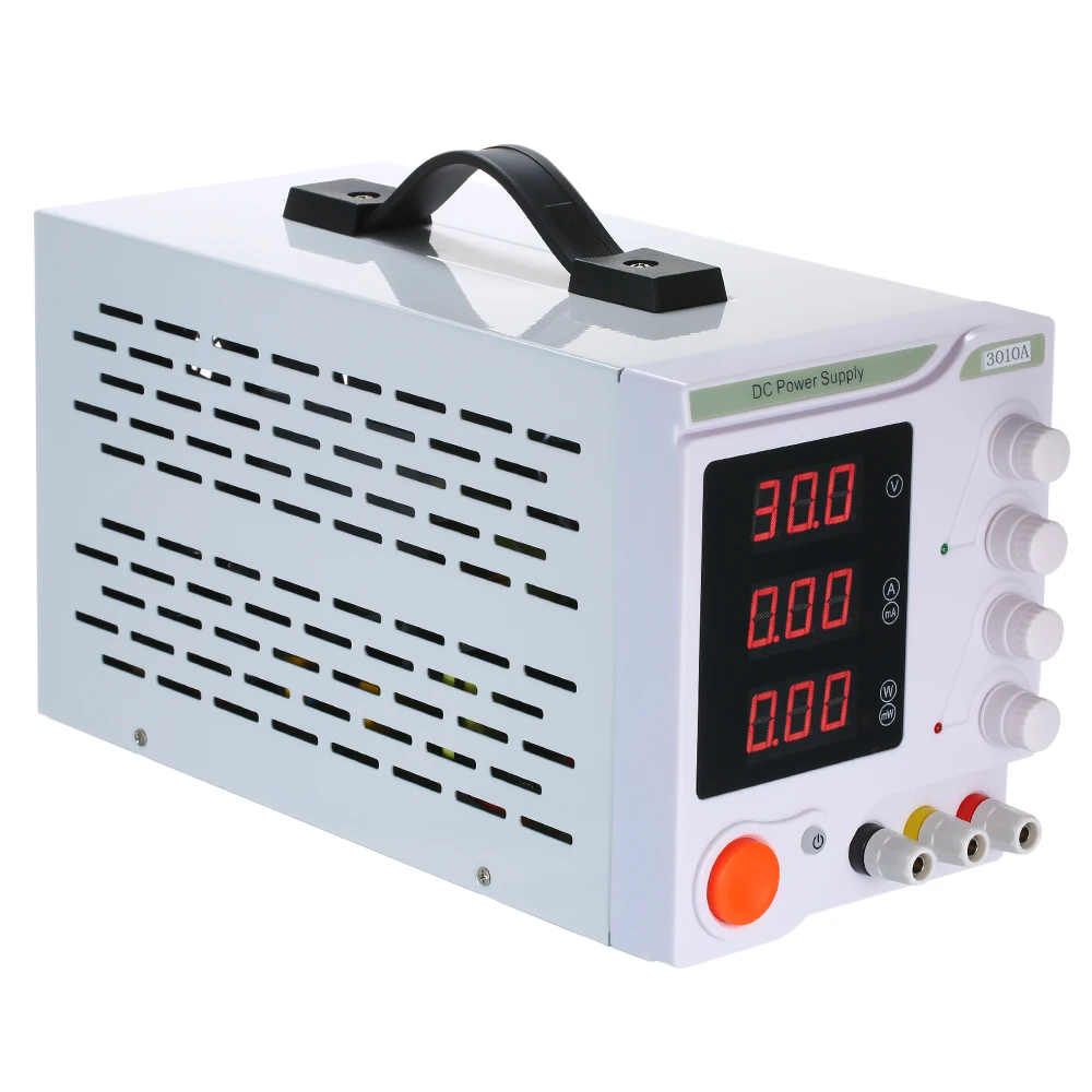 Новый 3010A 3 значный дисплей 30V 10A лабораторный блок питания постоянного тока
