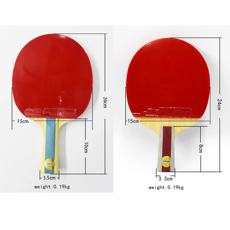 DHS Fast Attack Table Tennis Racket Set 5/6 Star Powerful Ping Pong Paddle Bat with Double Face Pimples-in Rubber | Спорт и