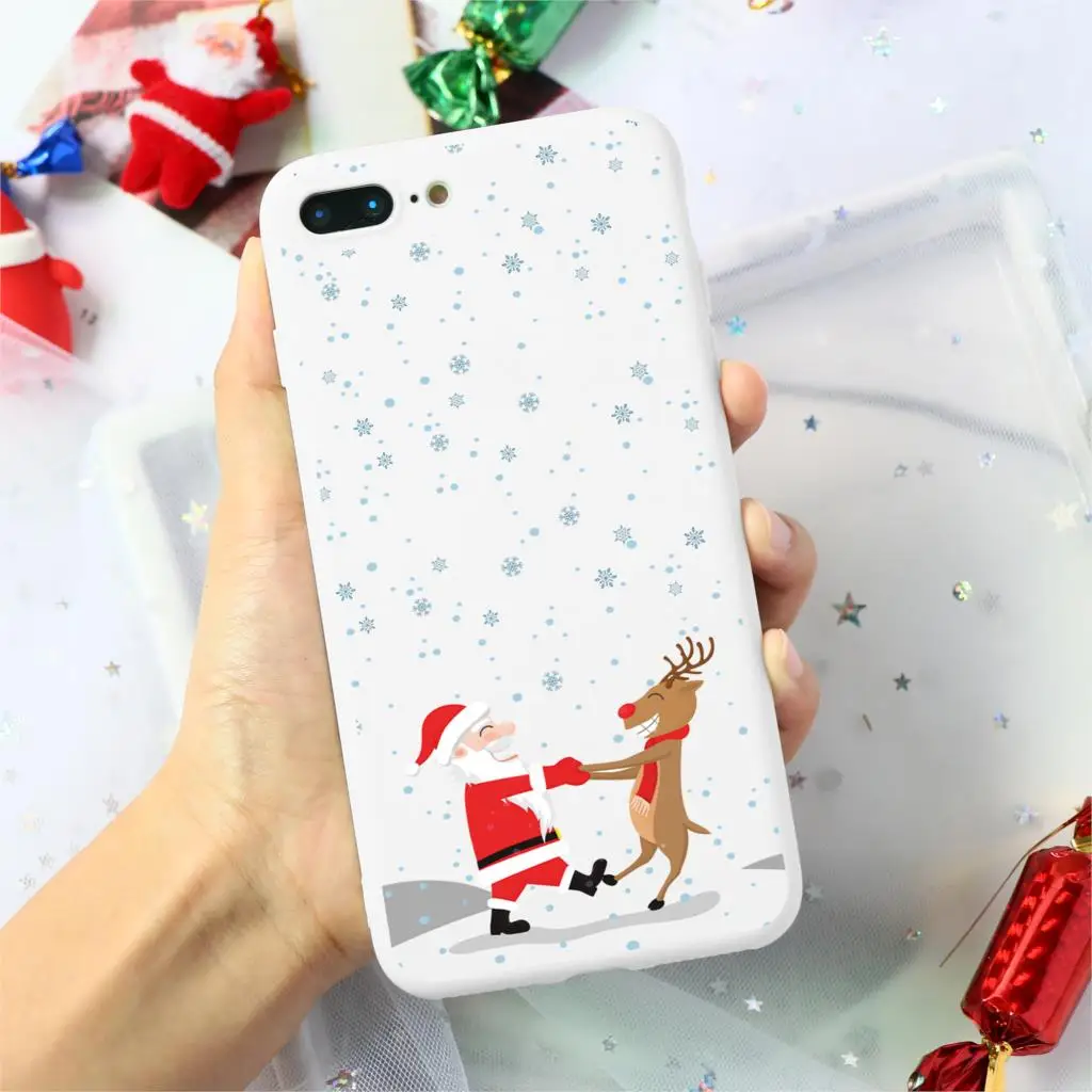 Kbd7-sdlrlutw Мягкий силиконовый чехол из ТПУ с принтом Санта Клауса и оленя для iPhone 11 Pro 7 8 6 6S Plus XR X XS Max 5 5S SE чехол-накладка - Цвет: Kbd7-sdlrlutw