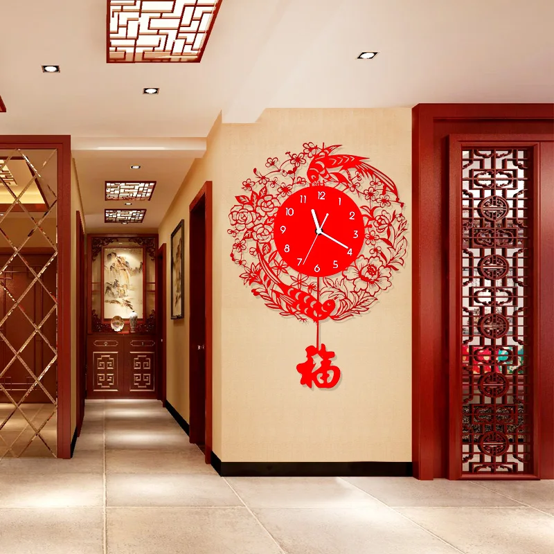 Большие Сменные настенные часы современный дизайн 3D с наклейками Подвесные для