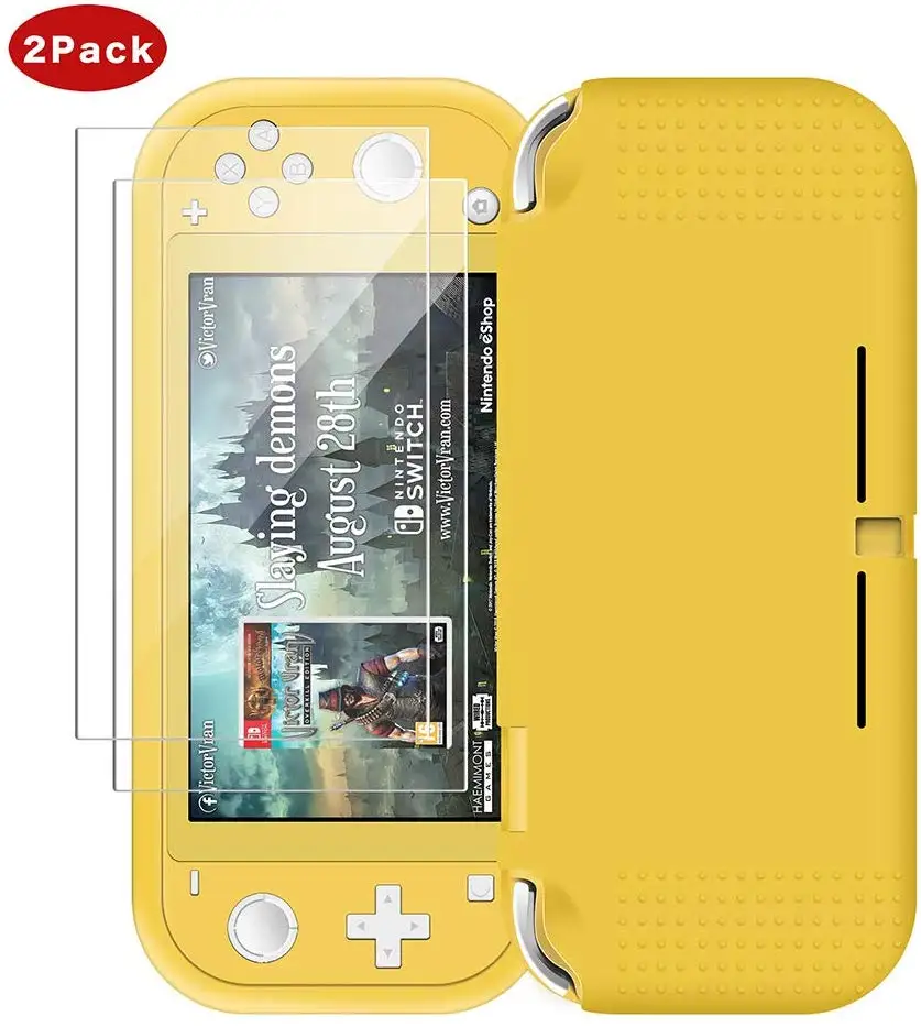 Защитные аксессуары силиконовый чехол для Nintendo Switch Lite с 2 упаковками закаленное