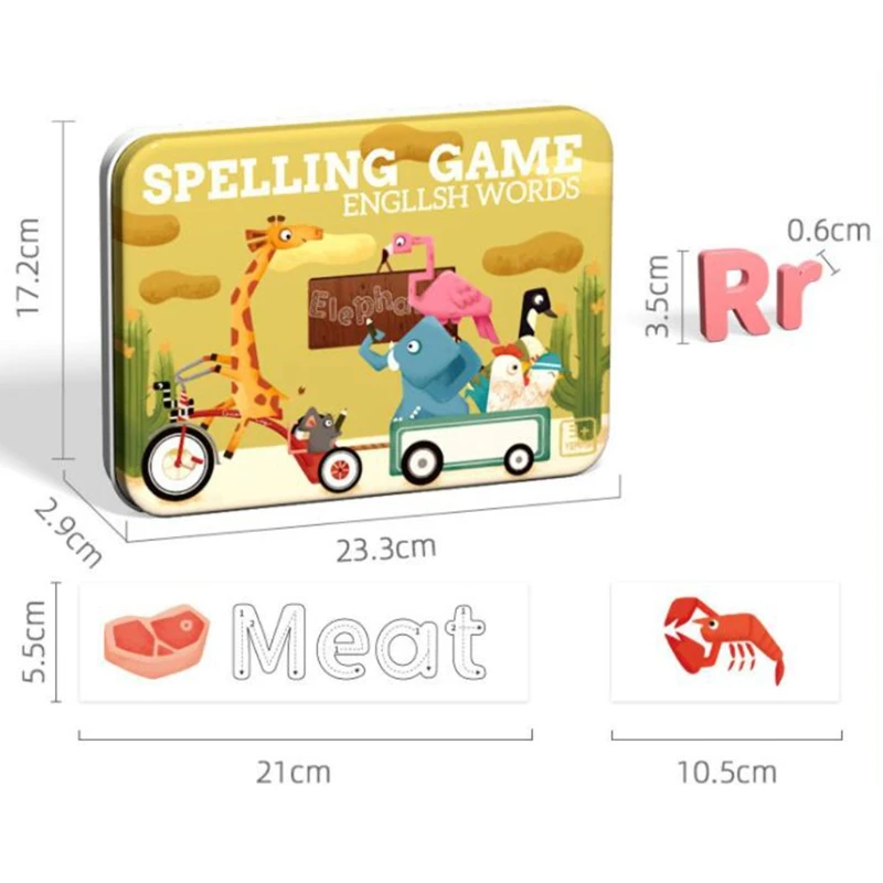 

Spelling Games Matching Wooden Letter Game Colorful Alphabet Puzzle Develops 3+