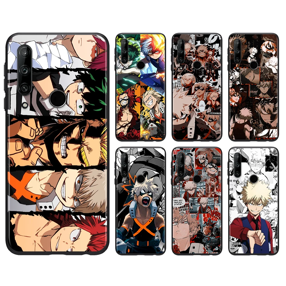Чехол для телефона Honor View 20 10X 10i 10 X10 9N 9X 9C 9A 9S 9 V9 Lite Pro 5G черный Katsuki Bakugo мой герой