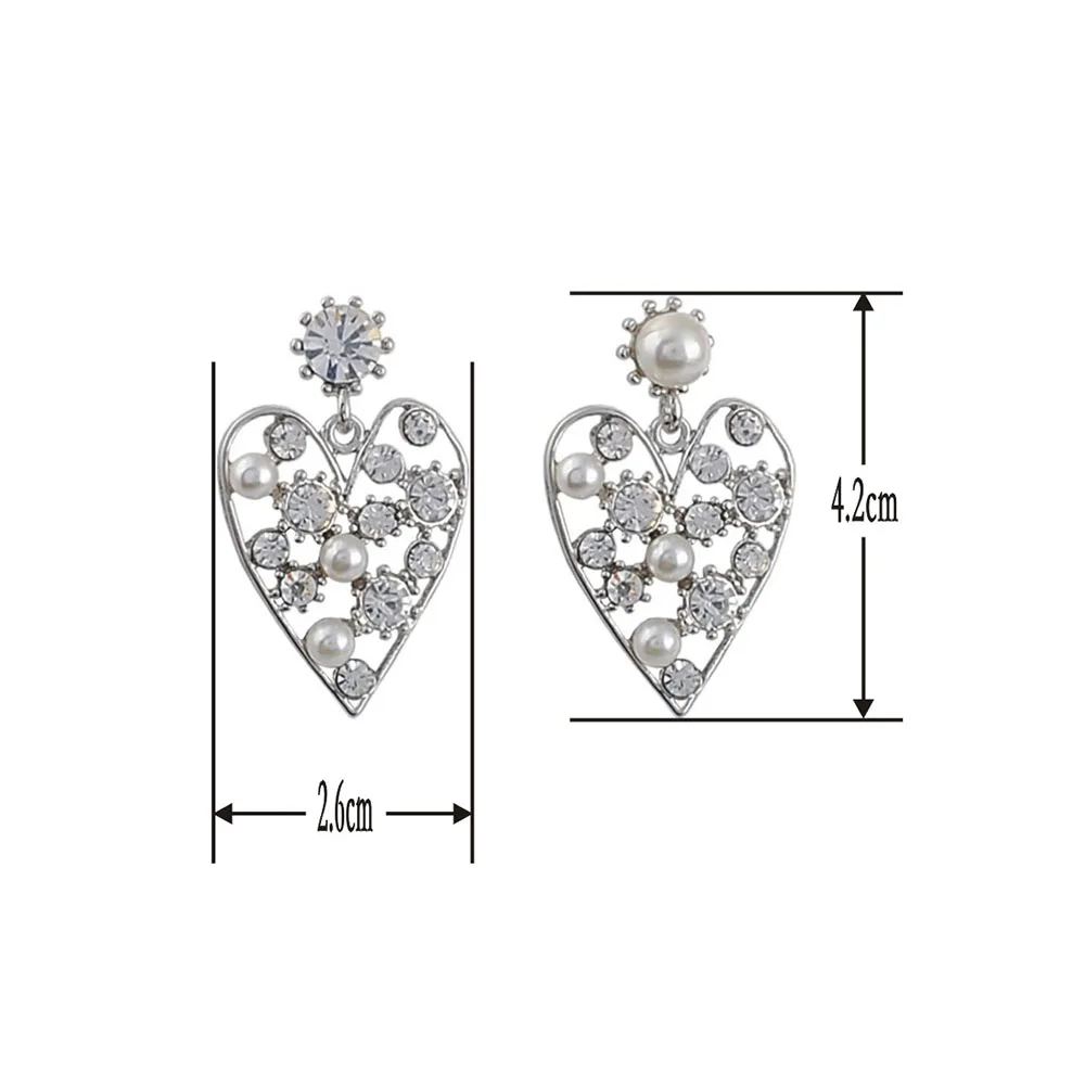 

Korea retro court style asymmetrical super flash love earrings
