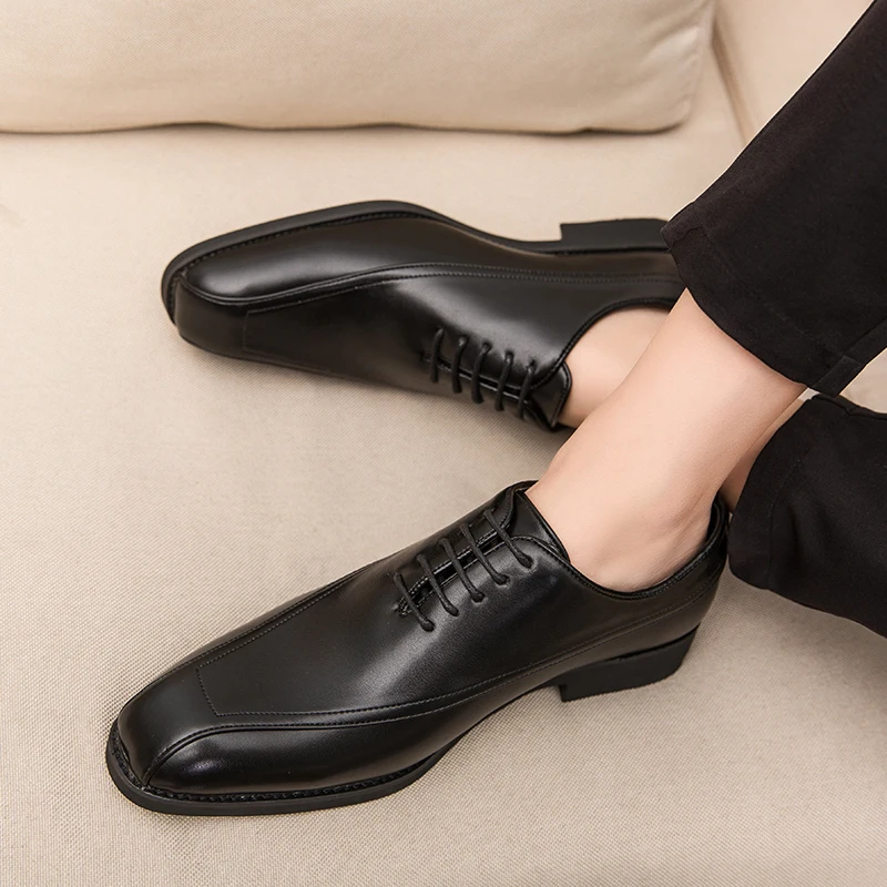 Fashion business Patent Leather 2020 Oxford Shoes For Men wedding Pointed Toe British Comfortable Business Big Size 38-48 | Обувь