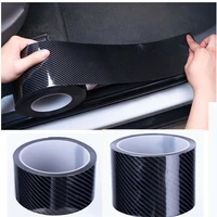 black carbon fiber patterned diy car stickers tape for car door sill threshold car body cars paint protective film 3 5 7cm 10cm