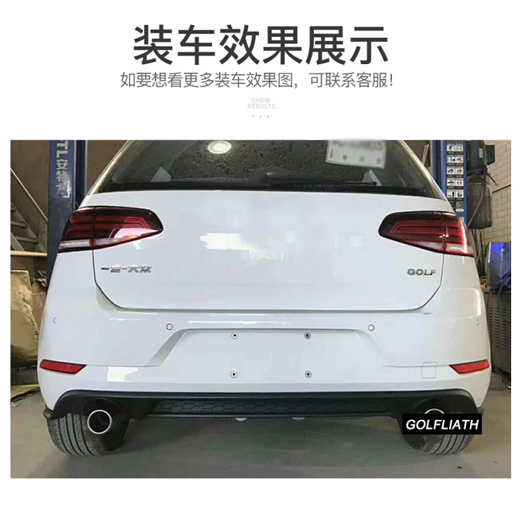 GOLFLIATH GTI Стайлинг Автомобильный задний бампер спойлер диффузор выхлоп для Volkswagen VW