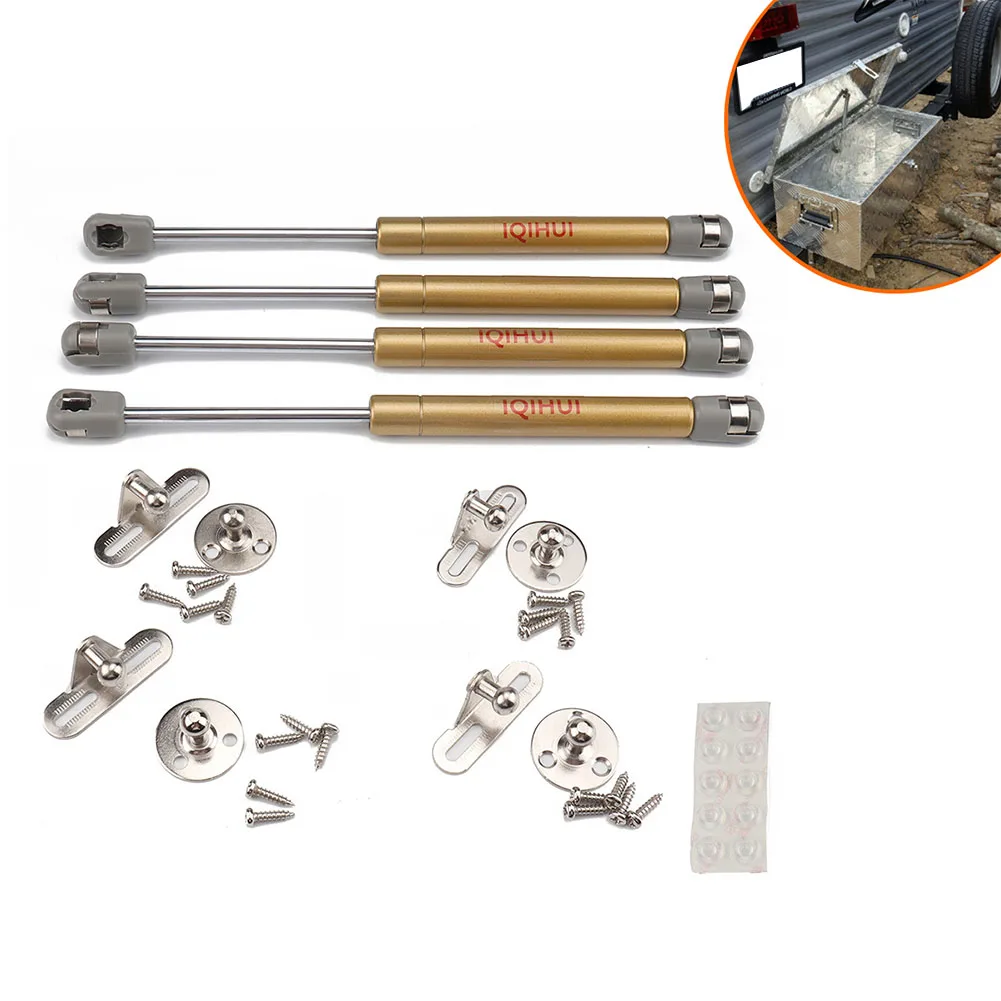 4pcs 100N 22.5lb Soft Close RV Parts Gas Spring Lift Support Rod Furniture Strut Bar Universal Hinge Steel Bracket Front Hood | Автомобили