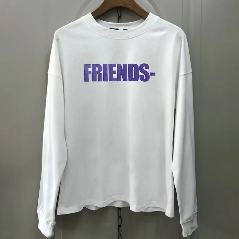 

Chao brand vlone life vlone long sleeve T-shirt big V vlone casual printing Long Sleeve T 8012