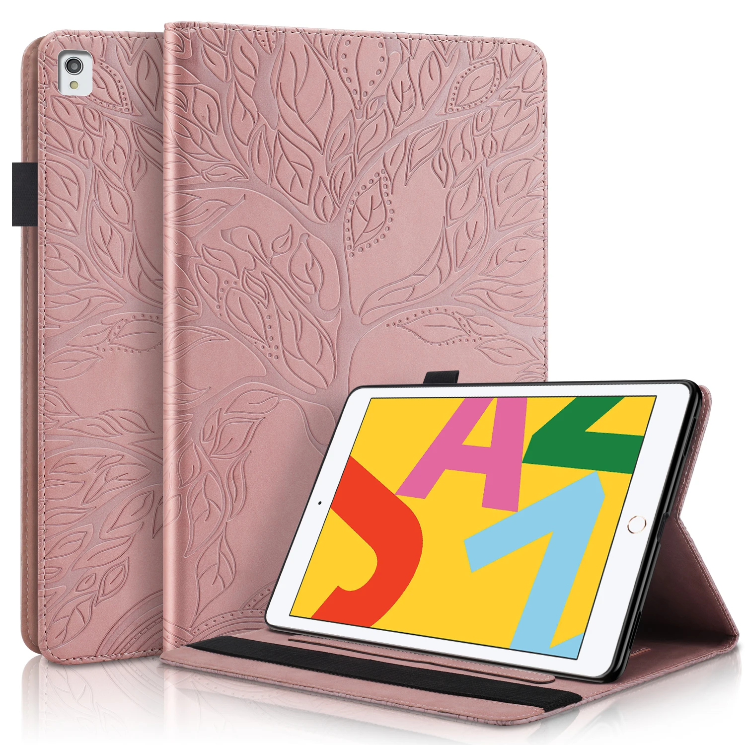Для iPad 10 2 2019 7th 8th Gen кожаный чехол 3D Дерево флип для Funda 7 8 Generacion Pro 5 2017 планшета |