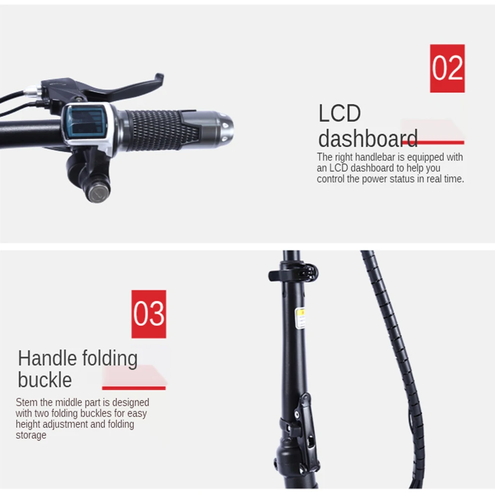 

Folding Electric Scooter Foldable Style With Seat Lithium Battery Intelligent Variable Speed Adult Bicycle