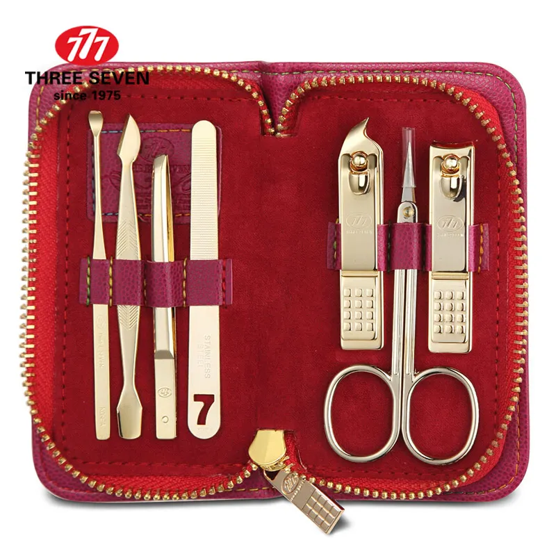 Золотой клиппер маникюрный триммер 777(THREE SEVEN) из углеродистой стали 7 в 1|Комплекты